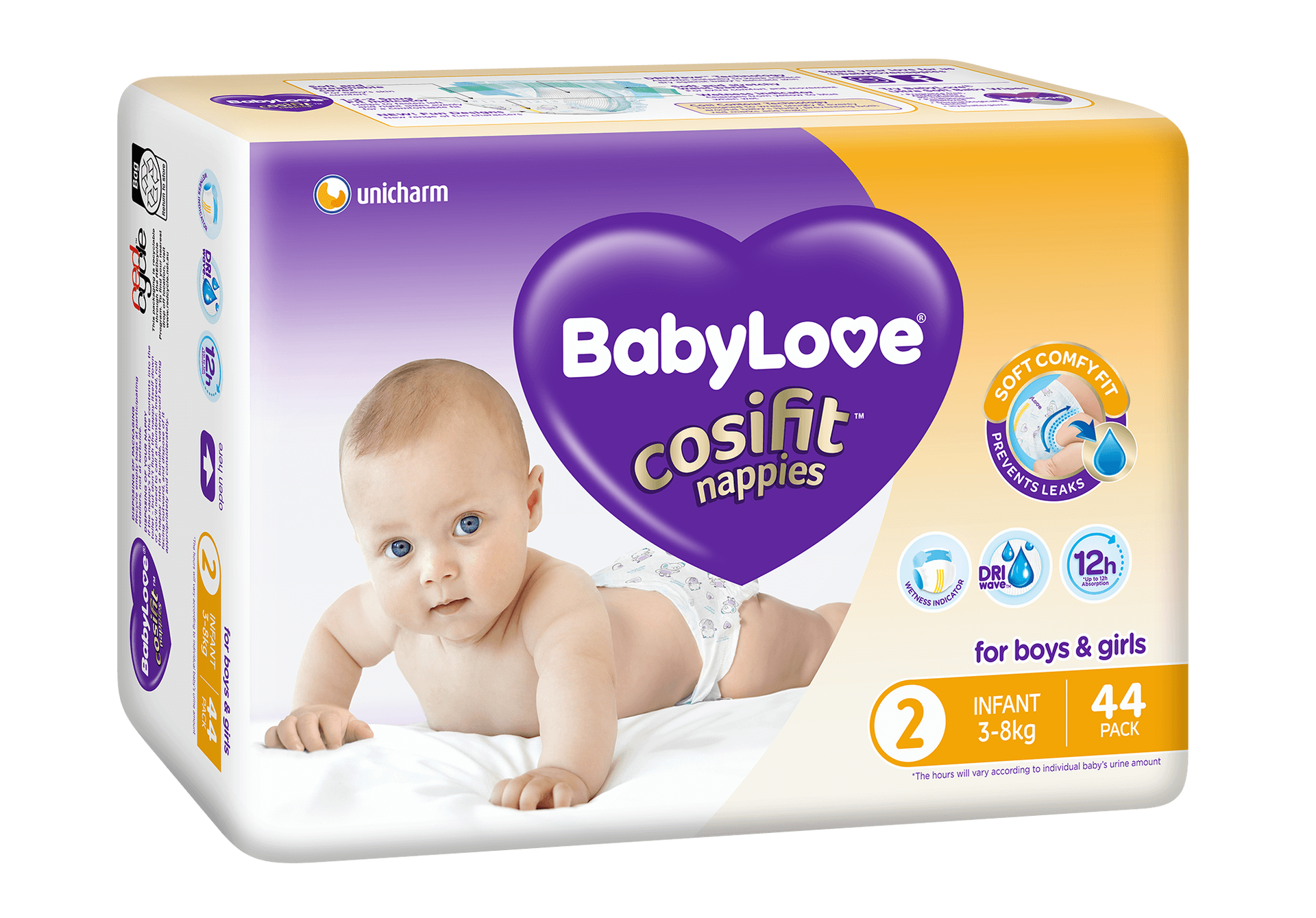 Babylove Cosifit Bulk Nappies Infant 44pk
