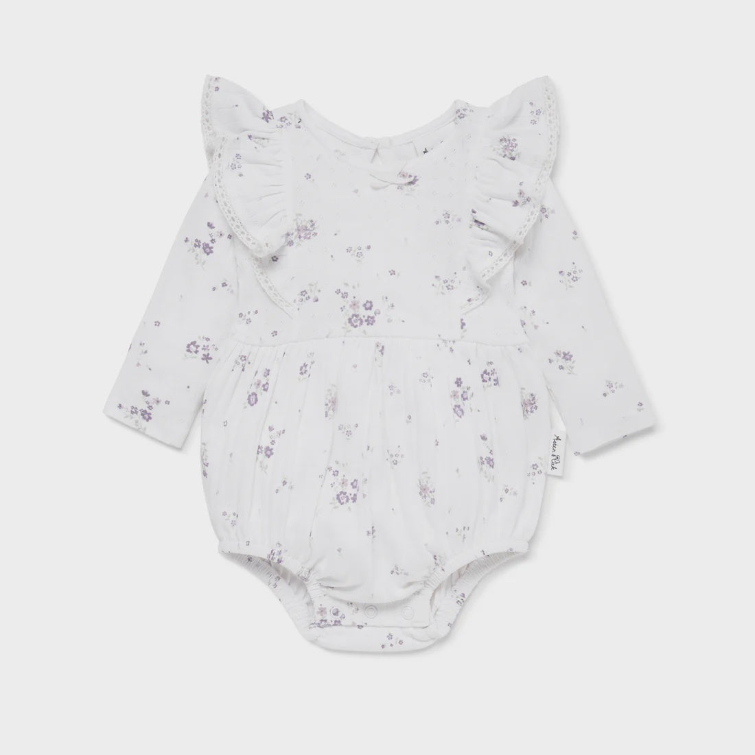 Aster & Oak Grace Floral Bubble Romper - 6-12m