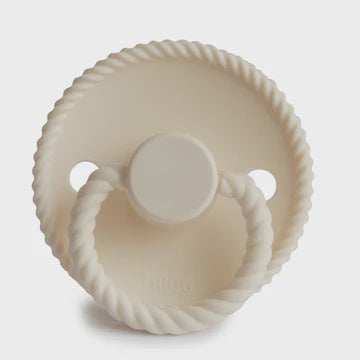 Frigg Rope Natural Rubber Pacifier (Cream) | Size 1