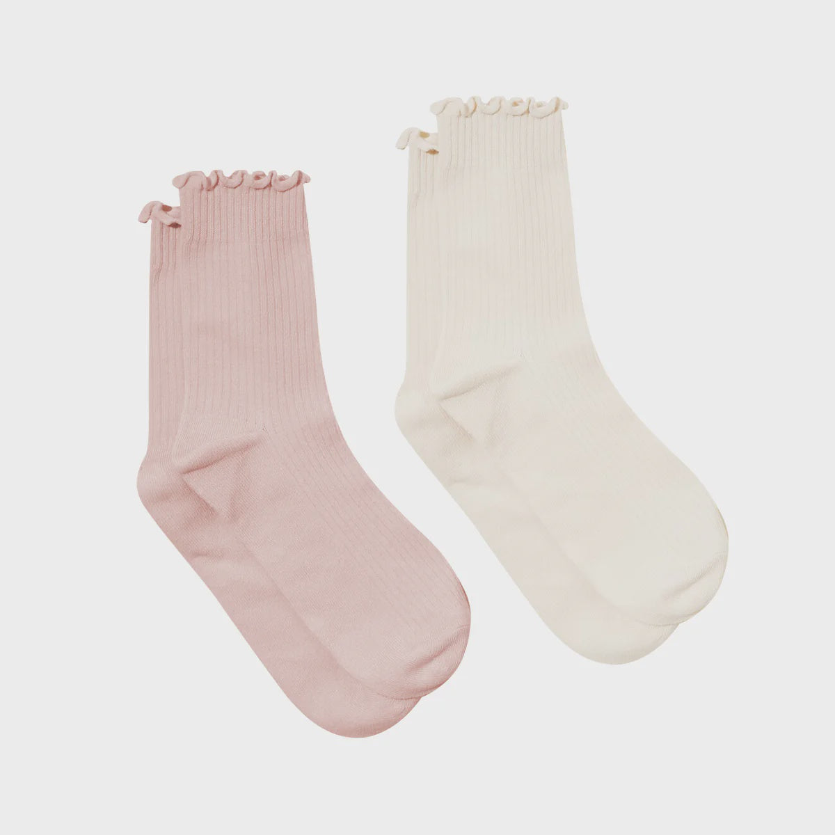 2-Pack Ruffle Socks Blush / Stone / 1-2yr