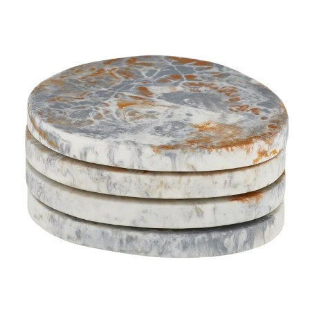 Hadley S/4 Resin Coasters 10cm / Steel