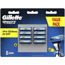 Gillette Razors Mach 3 Turbo 8 Pk