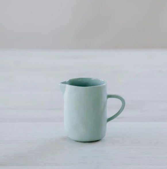 Flax Milk Jug 7cm Duck Egg