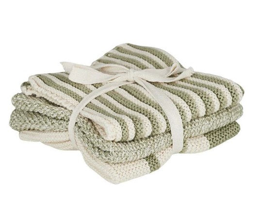 Amy Cotton Knit Cloth S3 / 28 x 28 / Moss