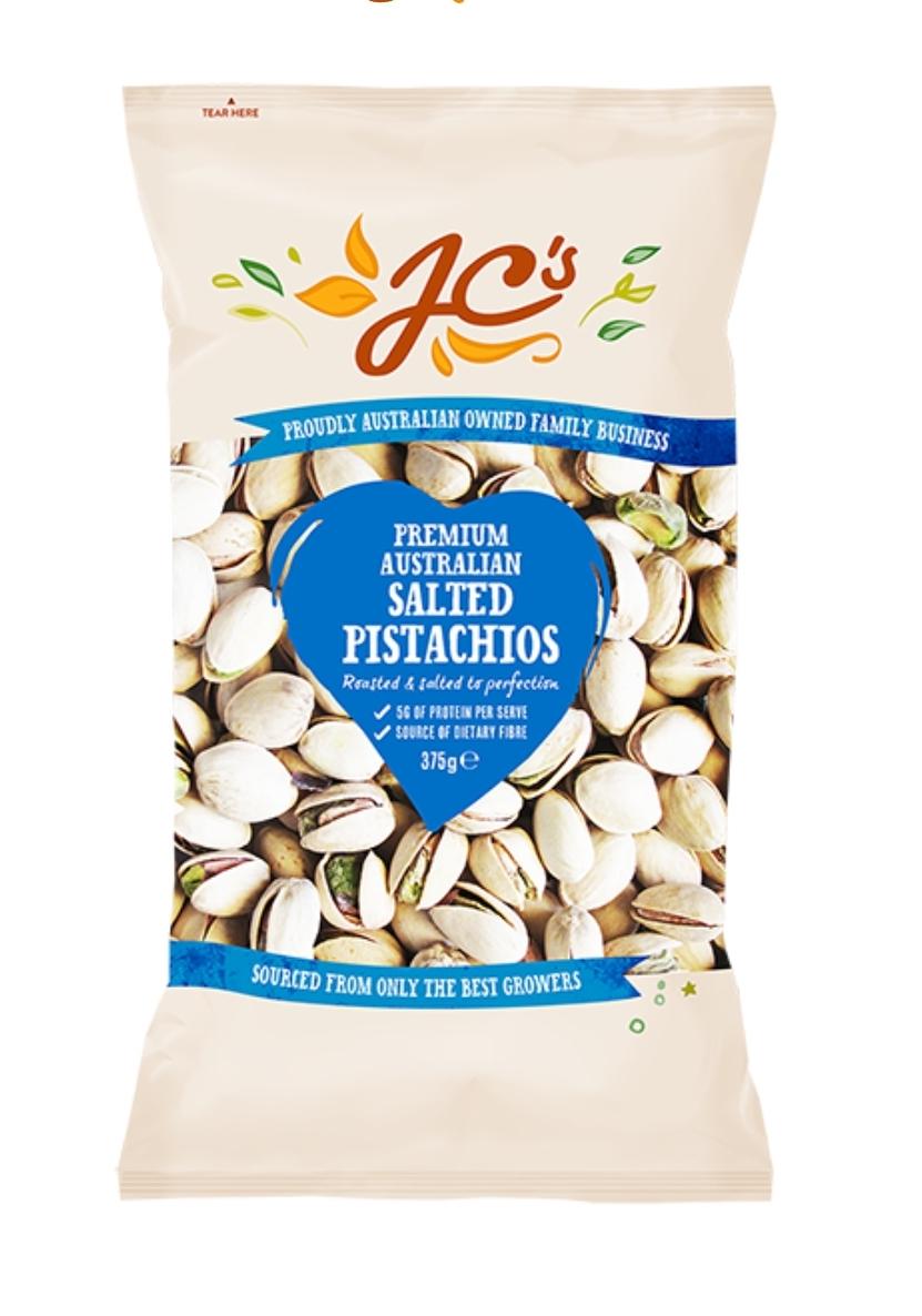 J.C's Eat Well Pistachios Roasted & Salted 375g