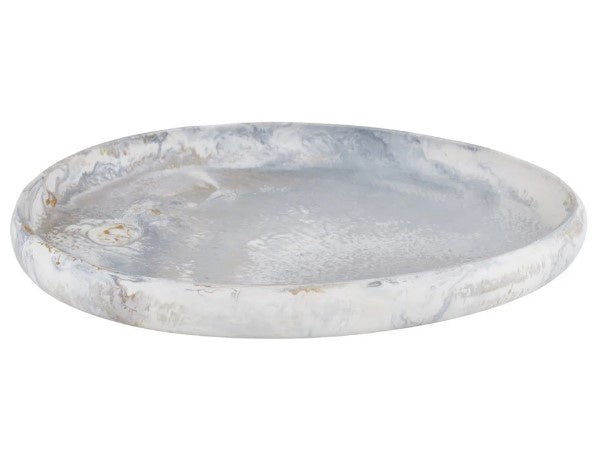 Hadley Resin Pebble Tray 29x33.5cm / Steel