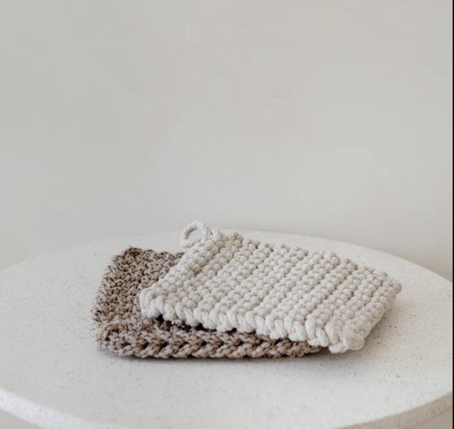 Knit Cotton Trivet / Natural