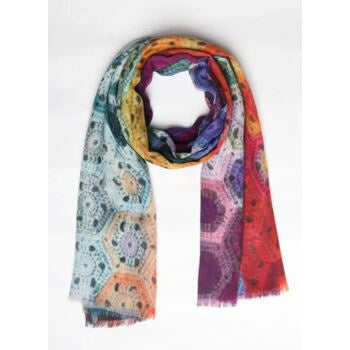 Geometric Cotton Modal Neck Scarf SS18-132CM