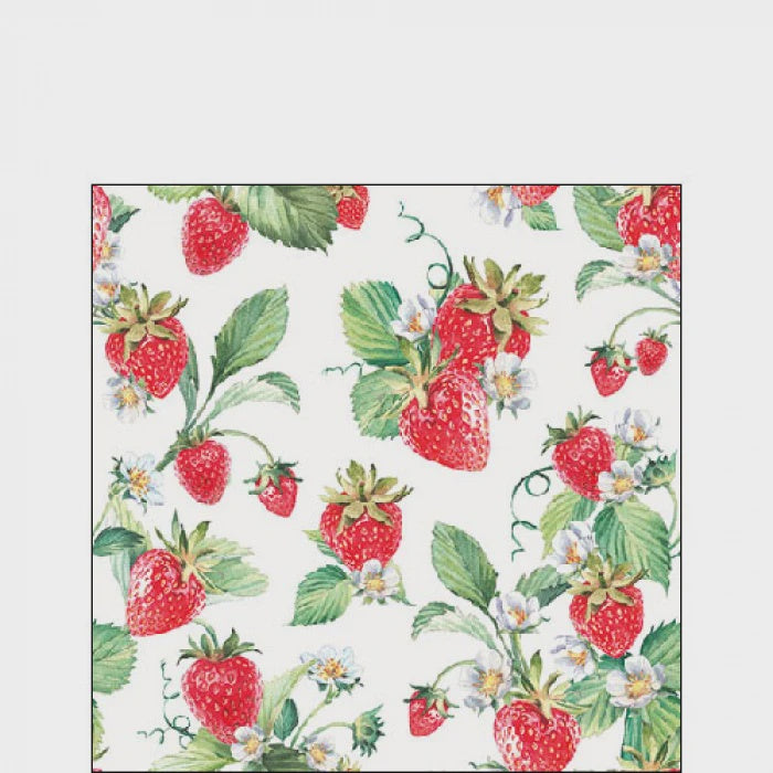 Garden Strawberry Cocktail Napkins 20pk