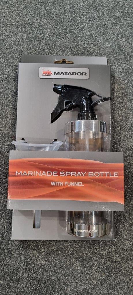Matador marinade spray bottle with funnel