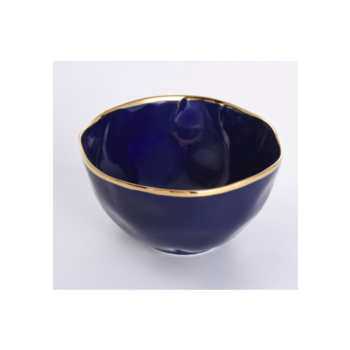 Pampa Bay Blue/Gold Round Bowl 10cm