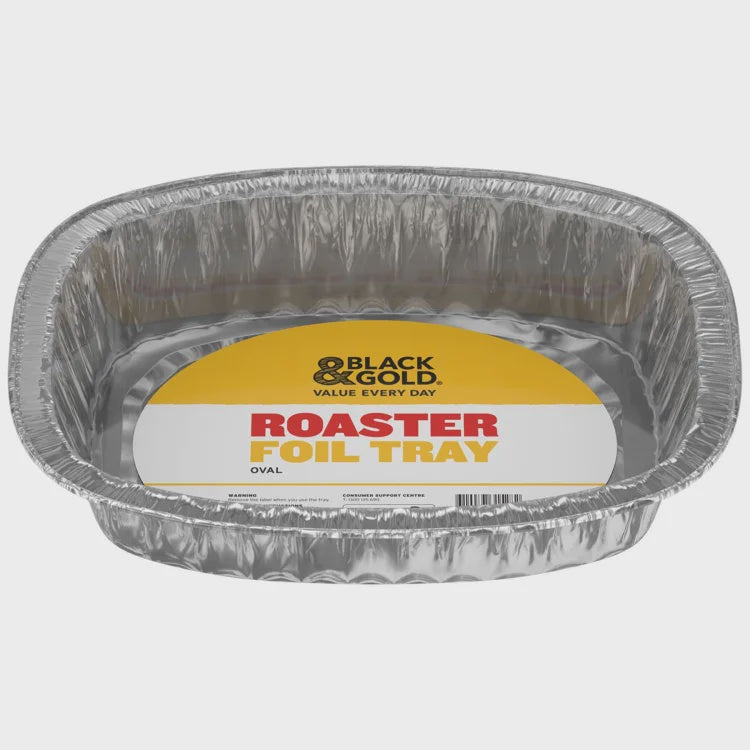 Black & Gold Oval Foil Roaster 1pk
