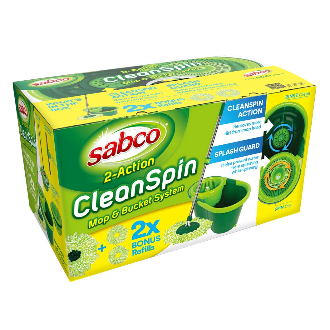 Sabco Compact Spin Mop with 2 Refills