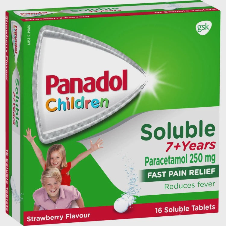 Panadol Children Soluble 250mg 7+Years