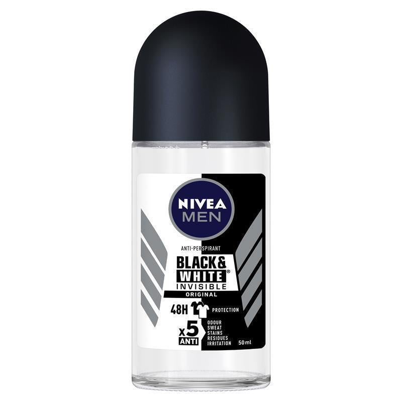 Nivea Black & White Invisible Clear 48 Hour Roll On Deodorant 50ml