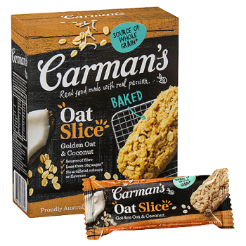 Carmans Golden Oat & Coconut Slice 6pkt