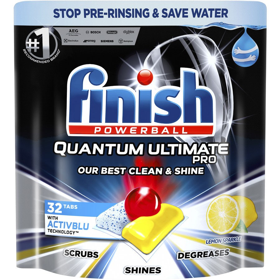 Finish Quantum Ultimate Pro Dishwasher Tablets Lemon 32pk