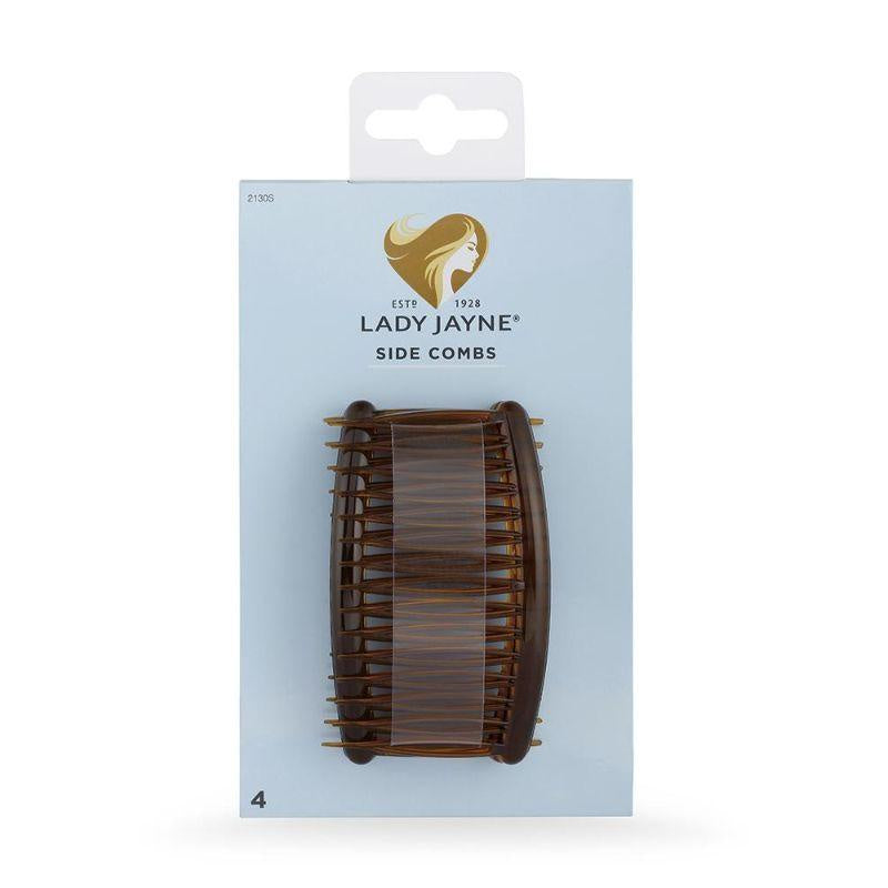 Lady Jayne Side Comb Medium Brown Pack 4