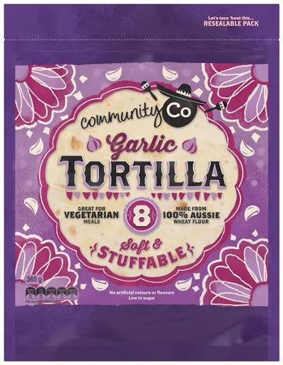 Community Co Garlic Tortillas 8pk