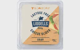 Liddells Lactose Free Colby Cheese Slices 250g