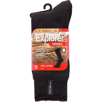 Explorer Sock Original Crew Black Size 11-14