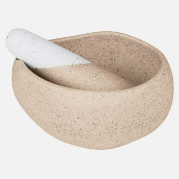 Robert Gordon Garden To Table Mortar & Pestle Raw w/Glazed Dip