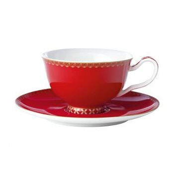 Cup & Saucer Teas & C's Red