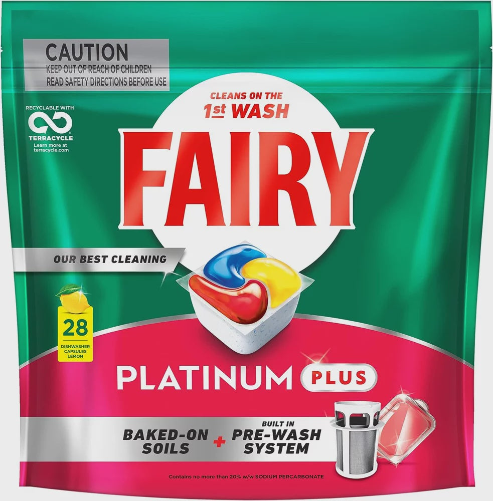 Fairy PK28 Platinum Plus Expert Dishwasher Capsules Lemon