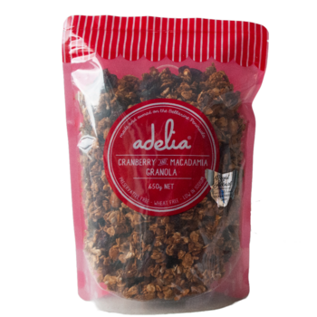 Adelia Cranberry & Macadamia Granola 650g