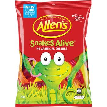Allen's Share Bag Snakes Alive 200g