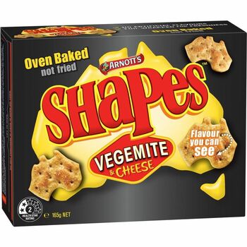 Arnott's Shapes Vegemite & Cheese 165g