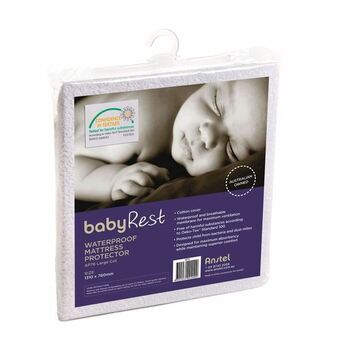 BABYREST Waterproof Mattress Protector Large Cot -1320x770mm
