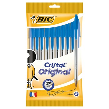 Bic Cristal Blue Pens 10 Pack