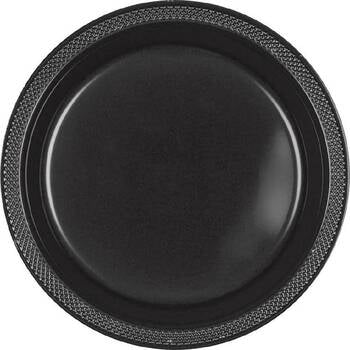 Black Round Dinner Plate