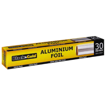Black & Gold Aluminium Foil 30m x 30cm