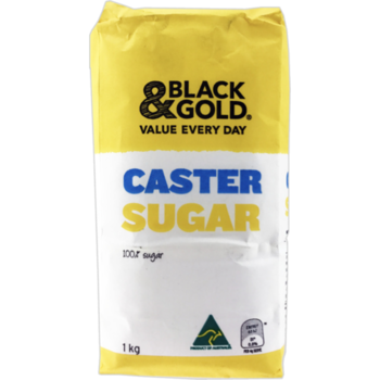 Black & Gold Caster Sugar 1kg