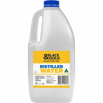 Black & Gold Distilled Water 2L