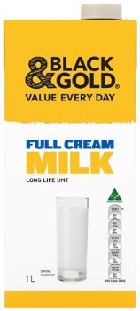 Black & Gold Long Life Milk Full Cream UHT 1l