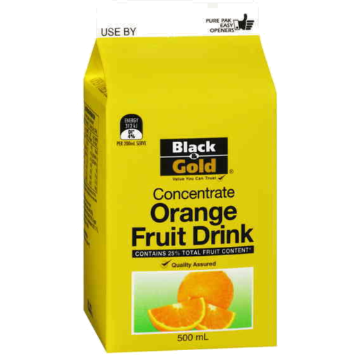 Black & Gold Orange & Mango Fruit Drink Concentrate 500ml