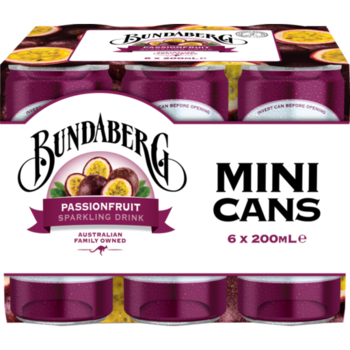 Bundaberg Passionfruit 200ml x 6pk