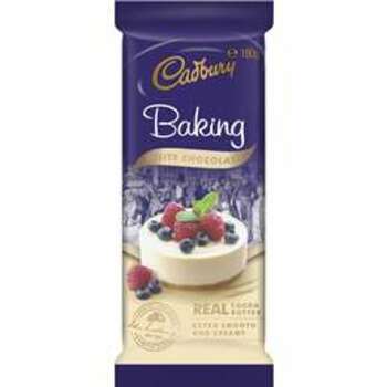 Cadbury Baking Chocolate White 180g