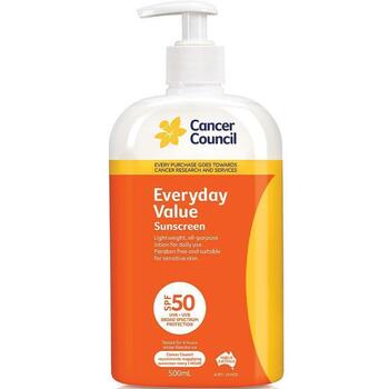 Cancer Council Everyday Value Sunscreen 50+ 500ml