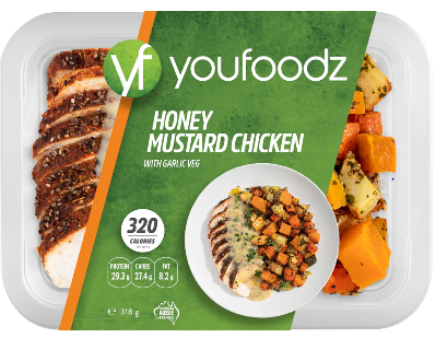 Honey Mustard Chicken with Garlic Veg 318g