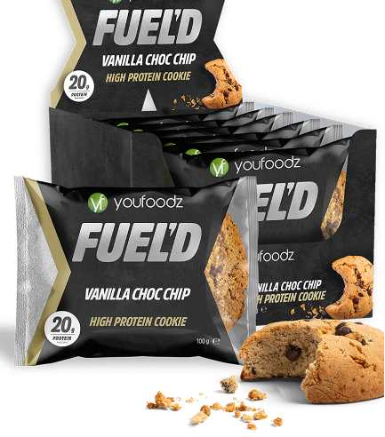 FUEL'D Vanilla Choc Chip High Protein Cookie 100g x 6