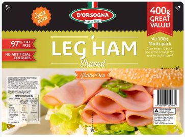 D'orsogna Virginian Leg Ham Sliced 400g