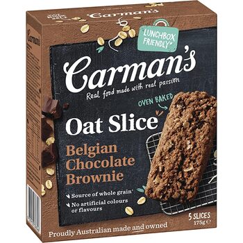 Carmans Oat Slice Belgian Chocolate Brownie 5pk 175g