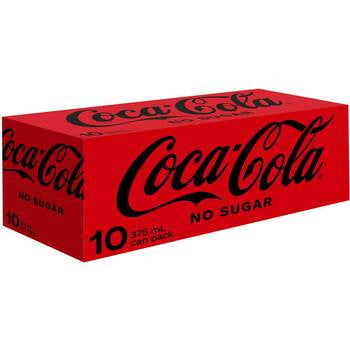 Coca Cola No Sugar 10 Pack Cans