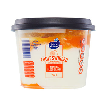 Dairy Dream Fruit Swirled Yogurt - Mango Blood Orange 720g
