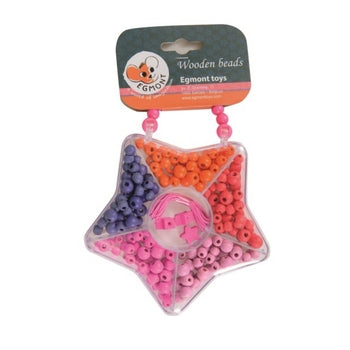 Egmont Wooden Beads in a Star Shaped Box