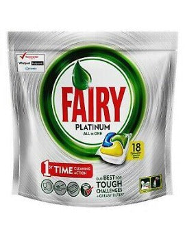 Fairy Lemon Platinum Dishwashing Tablet 18pk